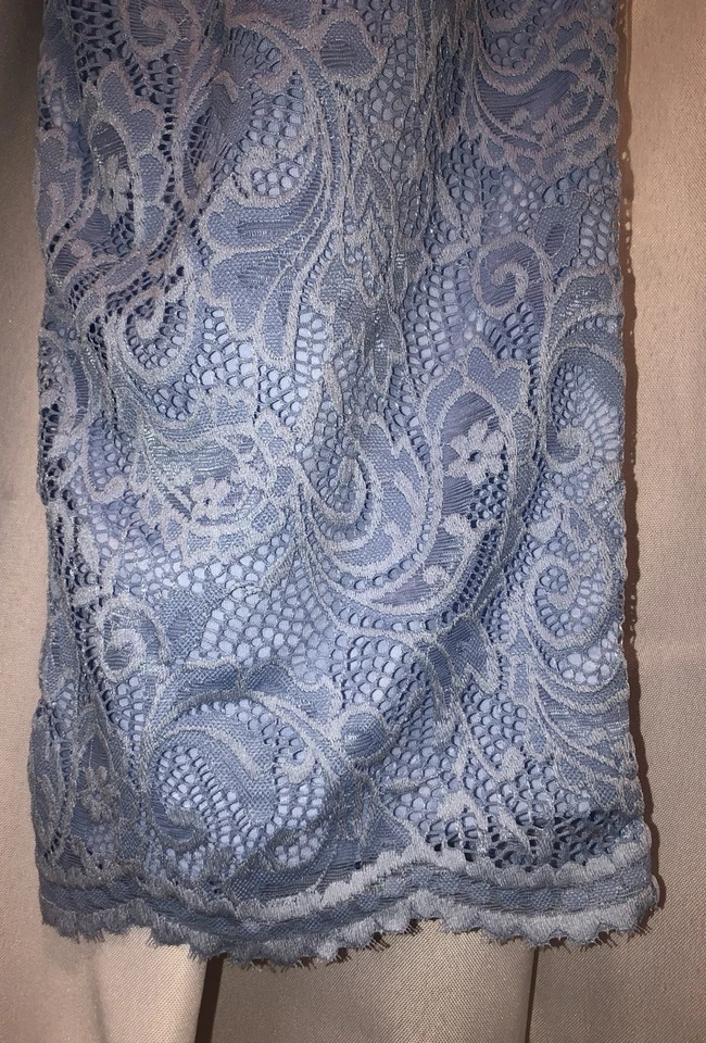 Брюки Isaac Mizrahi кружевные оверлейные эластичные на талию классические синие стандартные 16 - Изображение 3 из 4