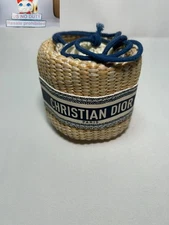 US NO Tariff Christian Dior Raffia Basket Bag - S Rank (New)