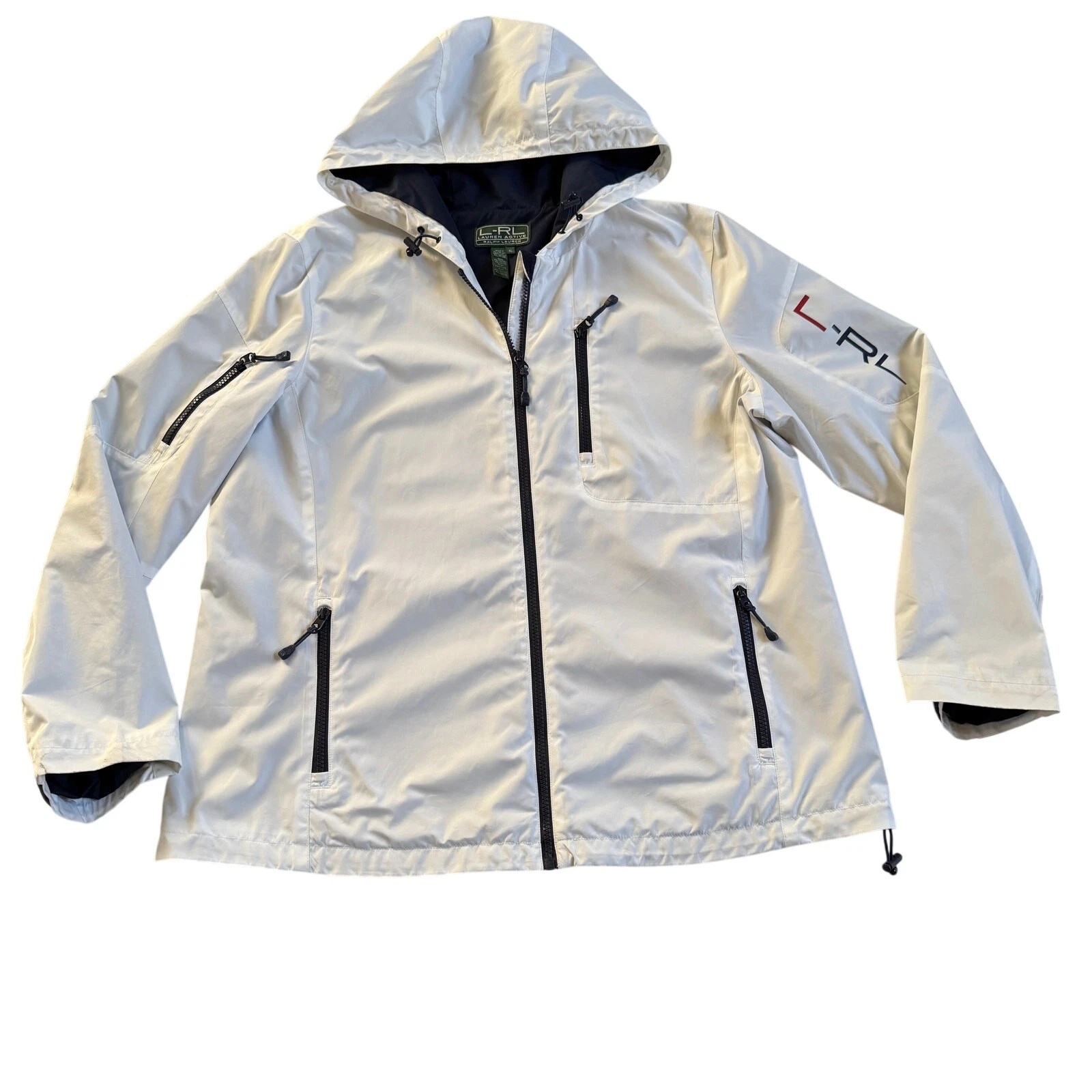 Ralph Lauren RL Active Full Zip Hooded Windbreaker Size XL Lightweight Travel