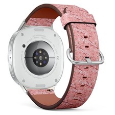 Peach Blossoms Butterflies Vegan Leather Watch Band 40/44/46mm