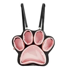 Cat Paw Ita Bag Kawaii Cute Backpack Ita Display Backpack with Clear Pocket P...