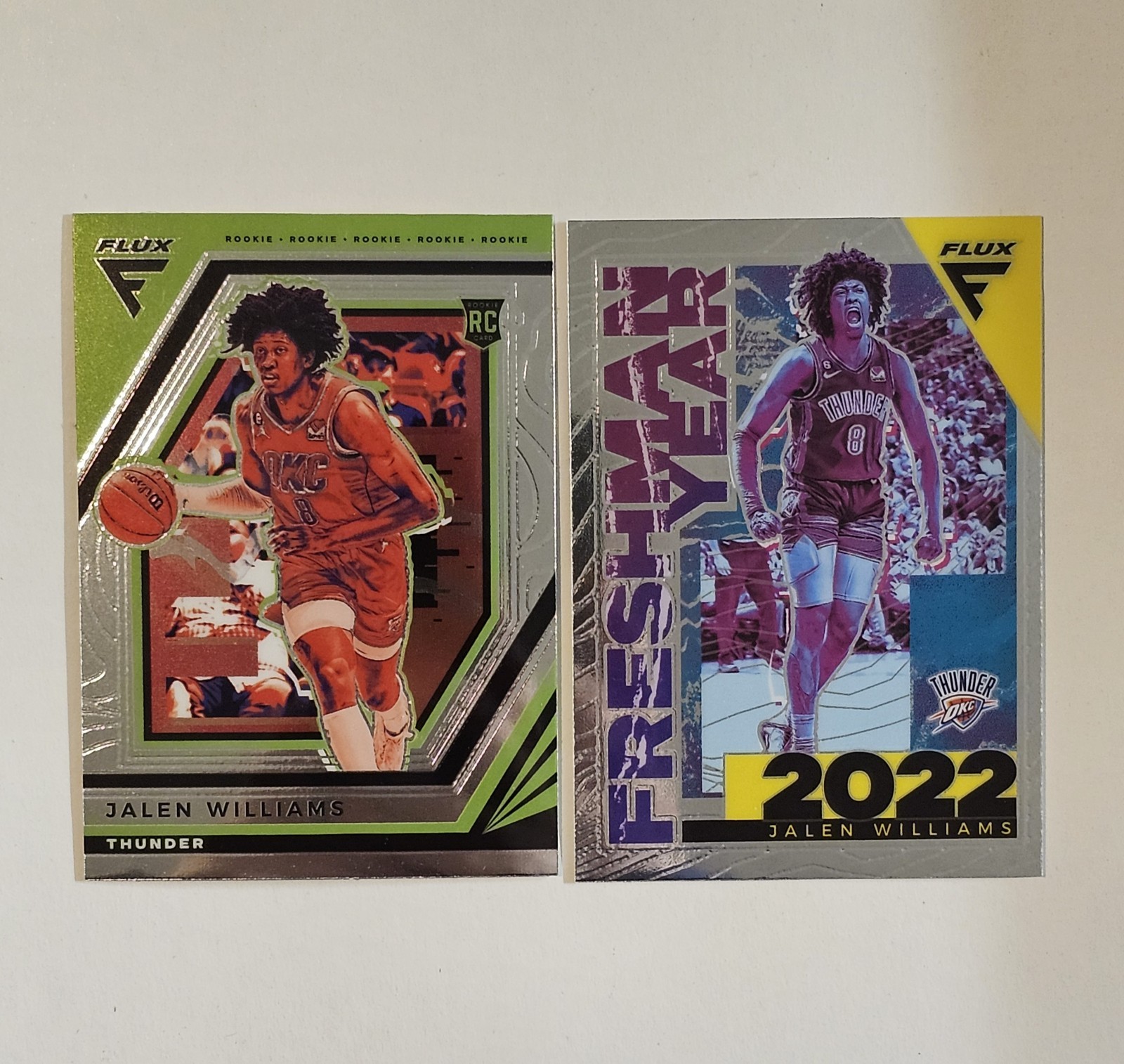 2- Jalen Williams 2022-23 Panini Flux Rookie Cards (#13 & #224) ✨️Ships Next Day