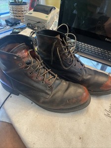 Vintage Frye Arkansas 651057 Mid Lace Boots USA Brown Leather Men\'s Size 9.5 M Mens Frye Boots Arkansas Mid Lace Redwood 87052 RDD | eBay main image 3