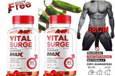 1/2x Vital Surge Max Male Gummies Men's Vital Surge Testo Gummies in stock) DE.