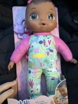 Baby Alive Soft  n Cute Doll, Brown Hair, 11-Inch First Baby Doll Toy, Washable