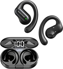 SUDOTACK Ultrafit Wireless Open Ear Headphones, Up to 30 Hours Playtime Black