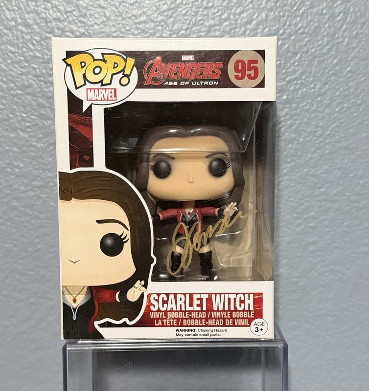 Justin Ponsor Autographed Funko Pop! Marvel Scarlet Witch #95 Wanda Maximoff