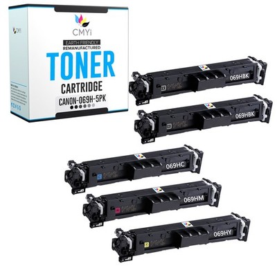 5-Pack CMYi Replacement 069H Printer Toner for Canon Color imageCLASS MF753Cdw