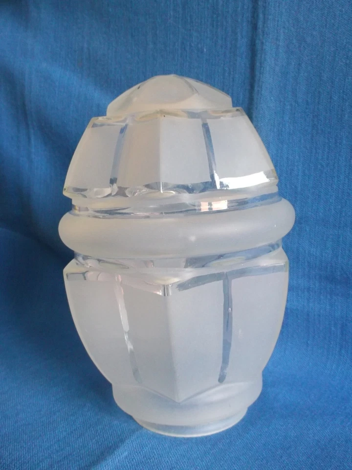 ancien globe en verre art déco- tulipe-suspension - Photo 2/4