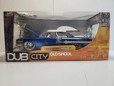Dub City 1960 Chevy Impala Lowrider Blue Diecast Cartelli Rims RARE