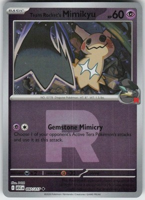Reverse Holo Team Rocket's Mimikyu (Team Rocket) 097/217 Ascended Heroes NM