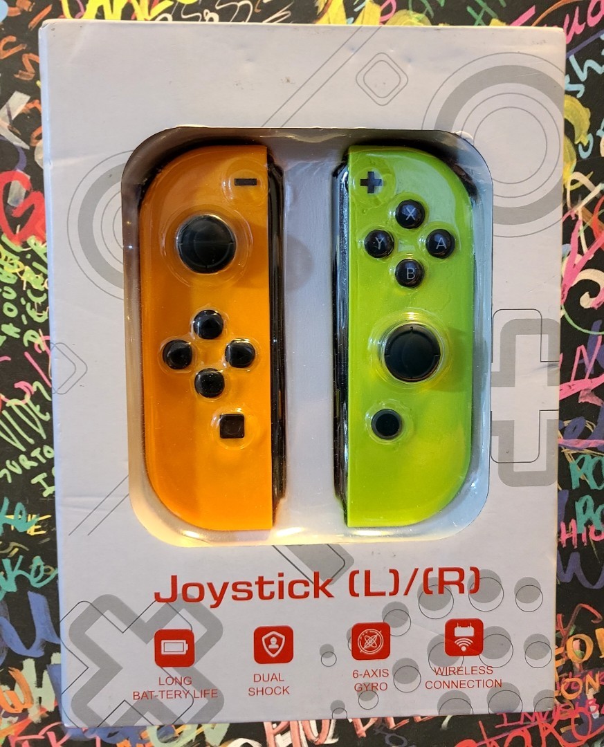 Singland Joy Con Controller For Nintendo Switch Neon Orange/Green