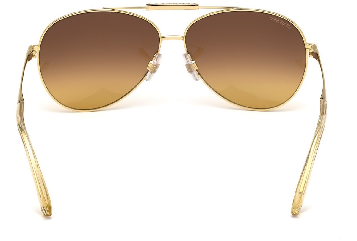 すふれ Swarovski SK308 30F Yellow Gold Metal Aviator Sunglasses