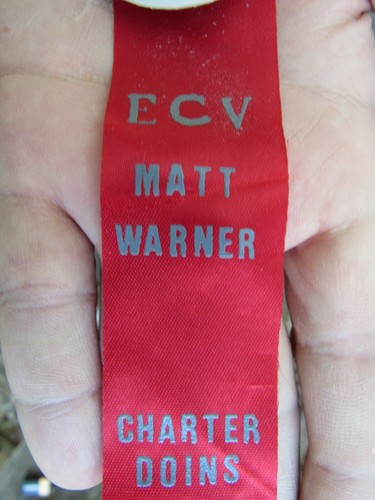 Vtg CLAMPERS BUTTON Matt Warner UTAH Clampus PIN Ribbon ECV 1900 Doins RARE VG+ - Picture 3 of 6