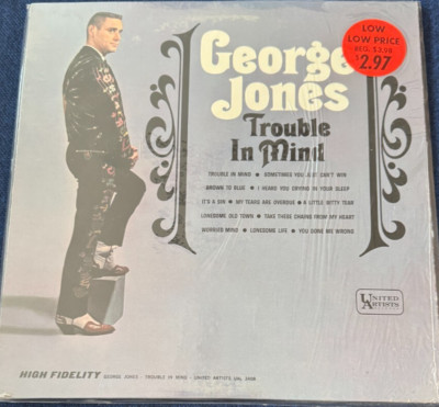 George Jones - Trouble In Mind (Mono; In Shrink; OIS; VG/Ex)