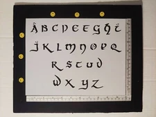 J.R.R. Tolkien Hobbit Uppercase Alphabet 11 x 8.5 Stencil Sheet FREE SHIPPING