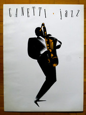 Jazz  Gitanes "Saxe" ( Canetti ) Kunstdruck 45 x 60 cm lt wellig links