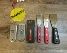VTG Paint Scrapers Plastic & Metal Handles Lot of 6: Goodell, Red Devil...