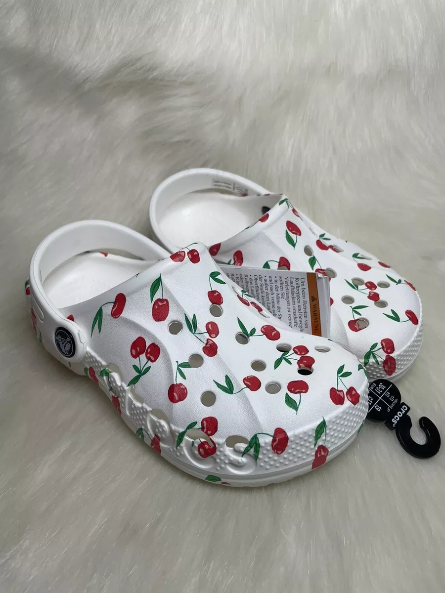 NEW Crocs Baya Clogs Slip on Sandals Cherries Kids C 13 Size Shoes