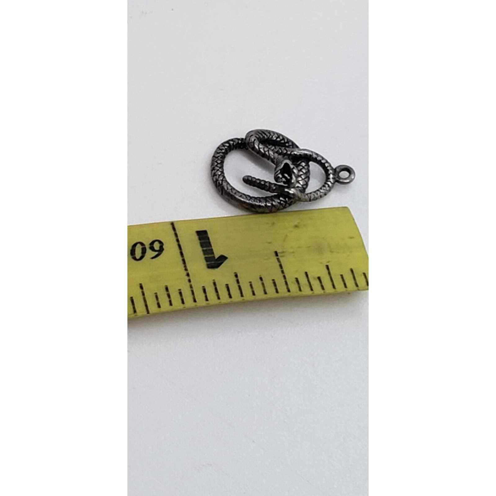 Coiled Snake Pendant Solid 925 Sterling Silver Se… - image 8