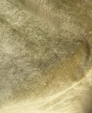 DONGHIA Bravo lightly crushed velvet linen cotton green plain   4+ yards new
