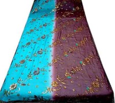 Heavy Vintage Dupatta Georgette Sequined Embroidered Long Stole Wrap scarf Hijab