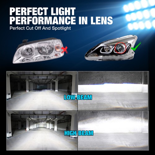 360° 6-Side H1 H11 H7 9005 9006 9012 LED Headlight Light Bulb Hi/Lo Beam 80000Lm - Picture 8 of 9