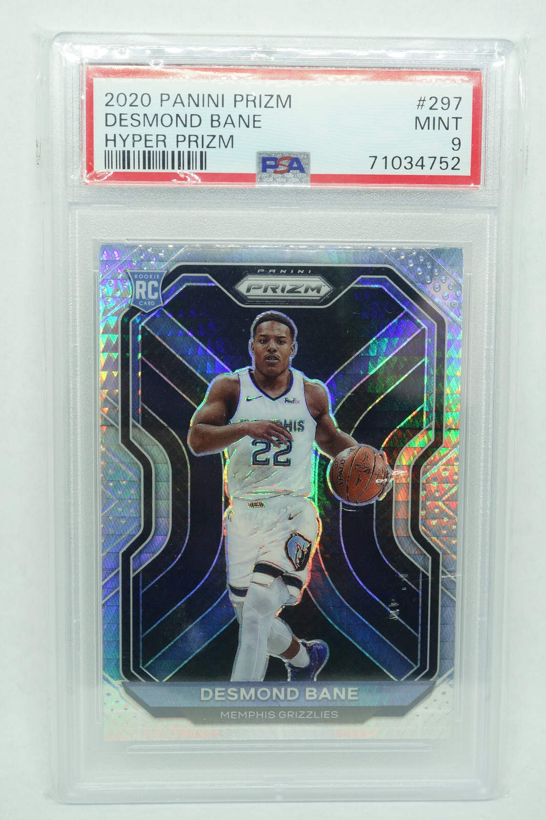 Desmond Bane 2020-21 NBA Panini Prizm #297 Hyper Rookie PSA 9 - INVEST