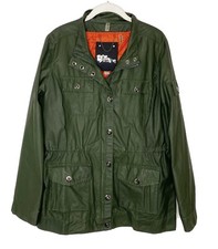 The Fillmore Women's Olive Full Zip Military Bomber Jacket Sz Large