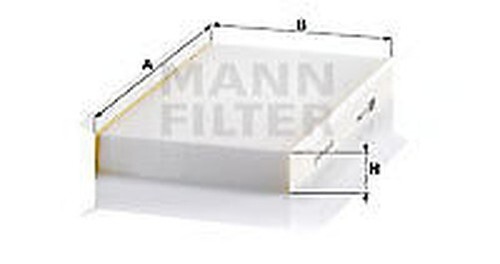 Filtre, Air De L'habitacle MANN FILTERS CUK2747