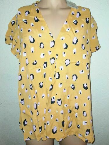 Chemise De Pêche AL Agnew 2XL – Jaune Imprimé Animal, Manches Courtes, Coton