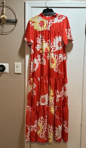 Robe maxi neuve avec étiquette Anthropologie Corey Lynn Calter Giana à volants floraux taille L - Photo 2/11