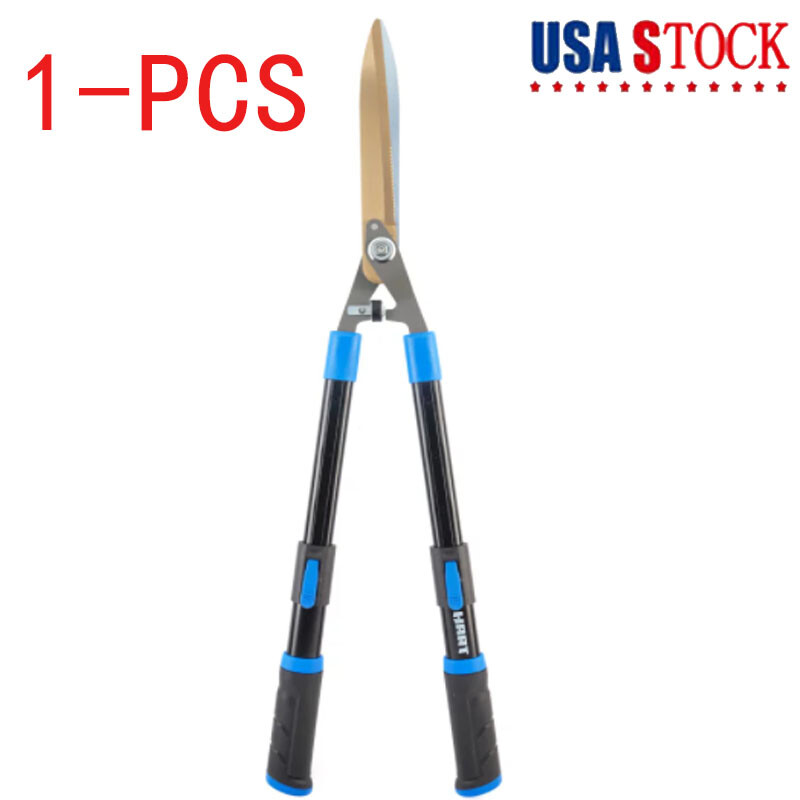 Extendable Handle Compound Action Titanium Blade Hedge Shears Cutting Scissors