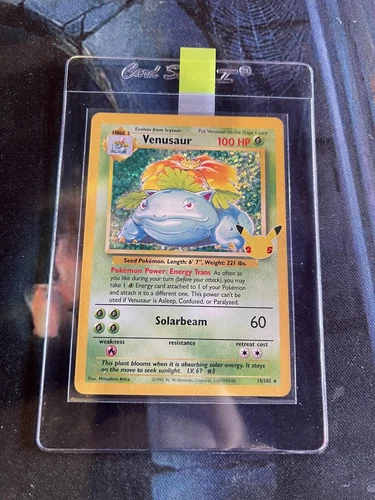Venusaur - 15/102 - Holo Foil -Celebrations Set NM Mint Condition - Pokemon Card