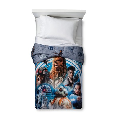 Star Wars Twin Reversible Comforter Blue Rebel Logo Millennium Falcon New 32281273934 Ebay