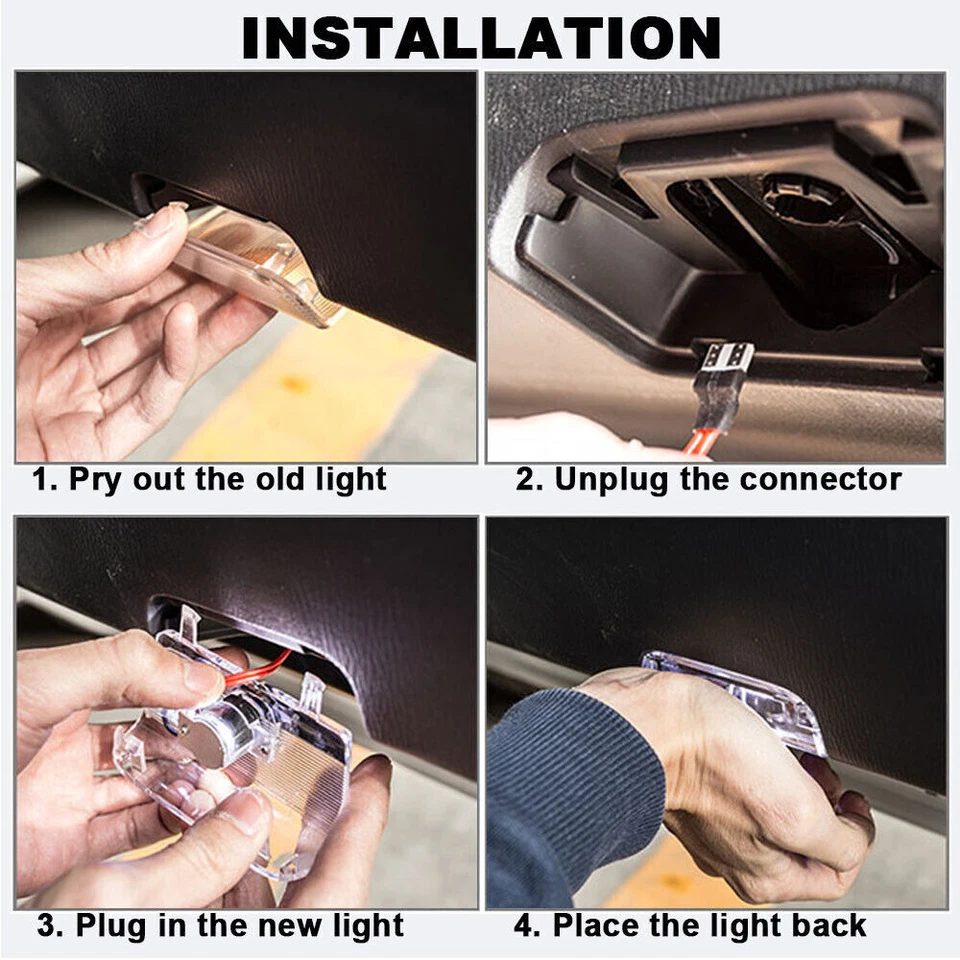 2x Lámpara de sombra fantasma de bienvenida paso proyector láser luz de puerta con logotipo para MAZDA Foto 3 de 4