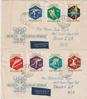 HUNGARY: 1960 FDC, SCOTT # 1301-1306 8th OLYMPIC WINTER GAMES SQUAW VALLEY