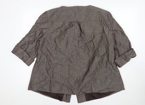 Ann Harvey Womens Brown Jacket Blazer Size 14 Button - Picture 2 of 10