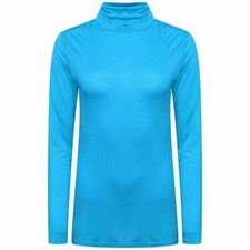 WOMENS LADIES  POLO NECK TURTLE ROLL HIGH NECK JUMPER PLAIN PARTY TOPS SIZE 8-24