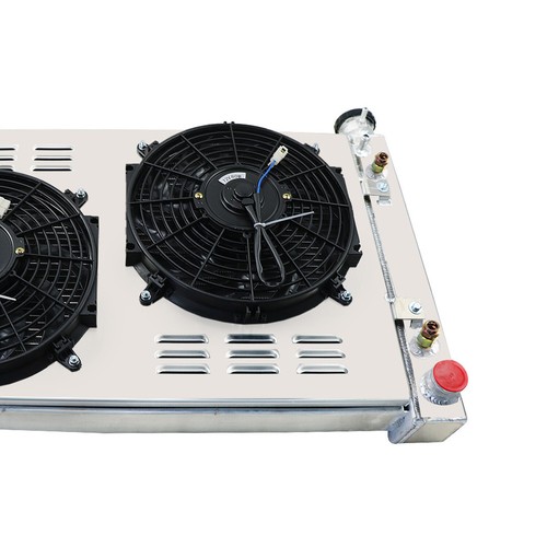 Aluminum Radiator Shroud With Electric Fan For 1988-1999 Chevy GMC C/K 1500-3500 Trucks 5.0L 5.7L - 1730 CFM Cooling