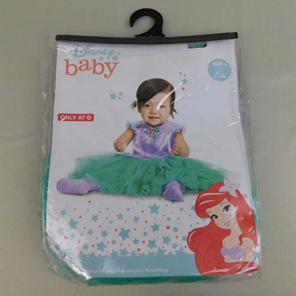 Disney Bebé La Sirenita Infantil Ariel Tutú Vestido Disfraz 6-12 Meses #1020 Foto 2 de 4