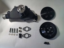 Bbc Big Block Chevy Black Aluminum Short Water Pump 396 454 2 Groove Pulley Kit Bbc Big Block Chevy Black Aluminum Short Water Pump 396 454 2 Groove Pulley Kit