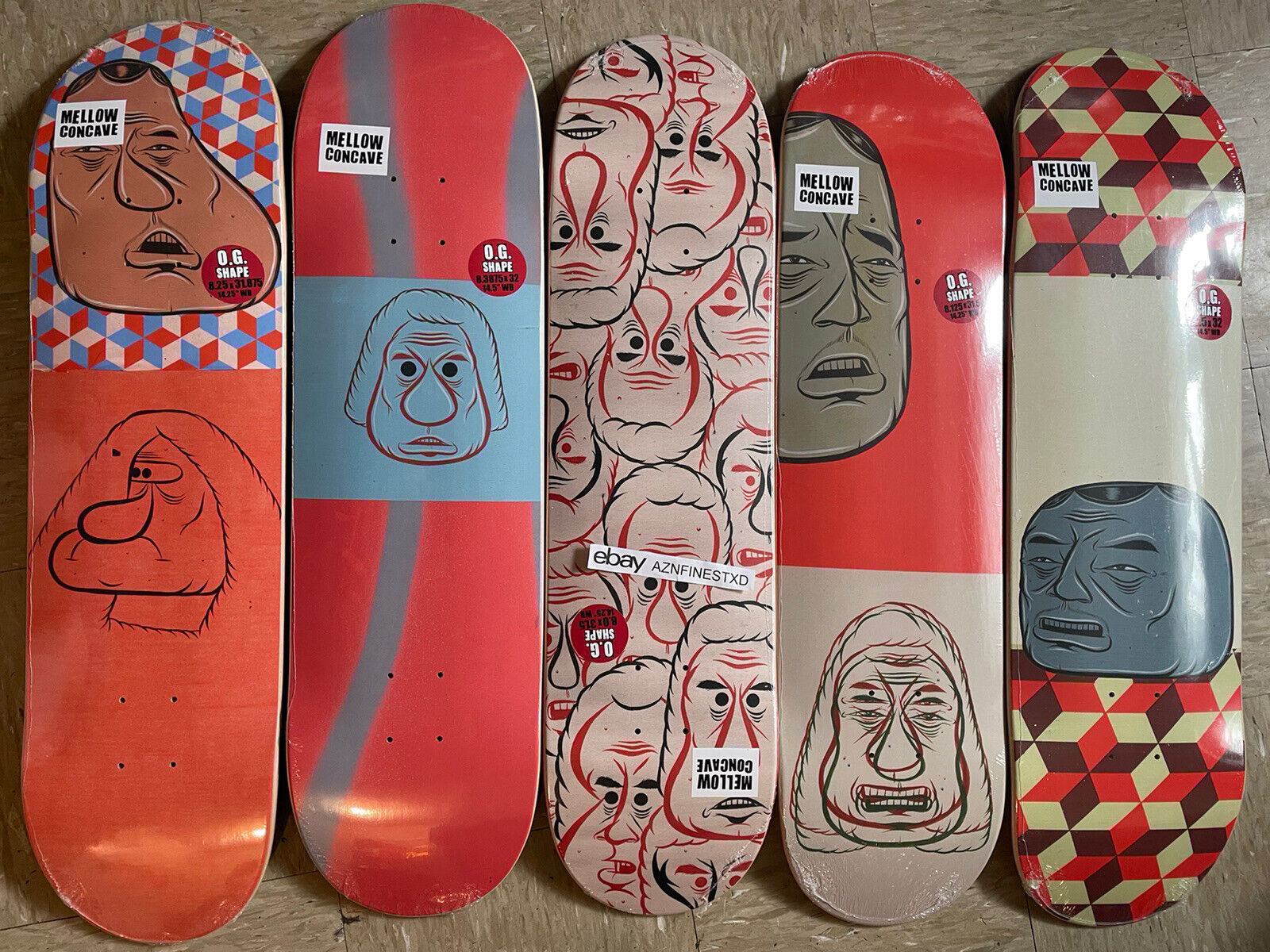 BAKER SKATEBOARDS BARRY MCGEE SET OF 5 DECKS BRAND NEW RARE