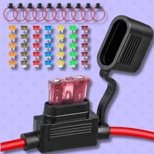 10 Pack Inline Fuse Holder 12V, Professional 12 AWG Waterproof Fuse Holder wi...