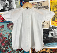 Vtg Baby 40s Sheer White Lace Embroidered Spring Easter Night Dress Baby 3-6 Mo