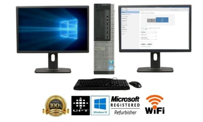 Dell OptiPlex Intel Core i5 8GB RAM 240GB SSD Windows 10 PRO Dual