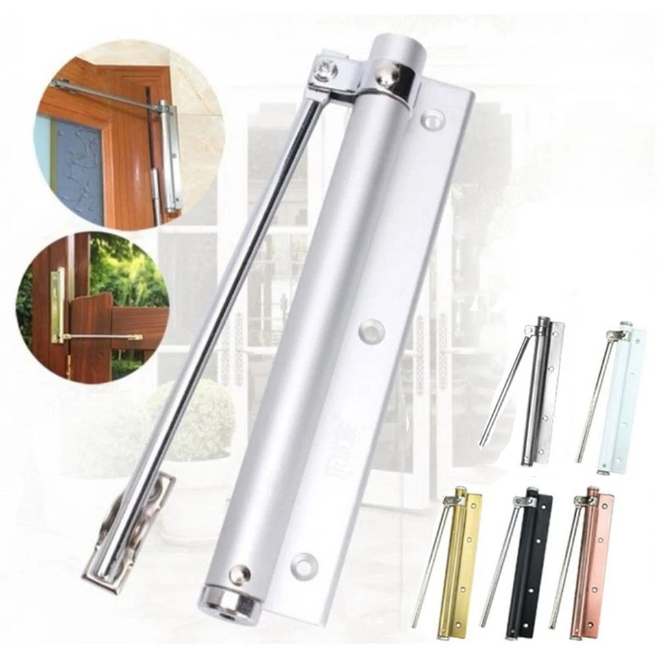 Nuevo Cierrapuertas Ajustable Aleación de Aluminio Resorte Automático Dispositivo de Cierre de Puerta. Foto 3 de 4