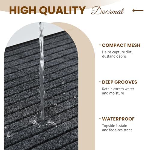 Door Mat, Heavy Duty Large Doormat Entrance Mat, 48" x 72