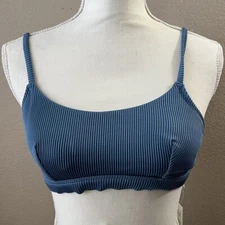 Blue Bikini with Adjustable Straps and Ribbed Texture size medium