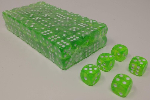 Pack of 100 Dice standard 16mm size (3 translucent colors available) - Picture 12 of 14